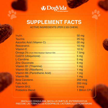 Dog Multivitamin Soft Chews for Longevity & Vitality