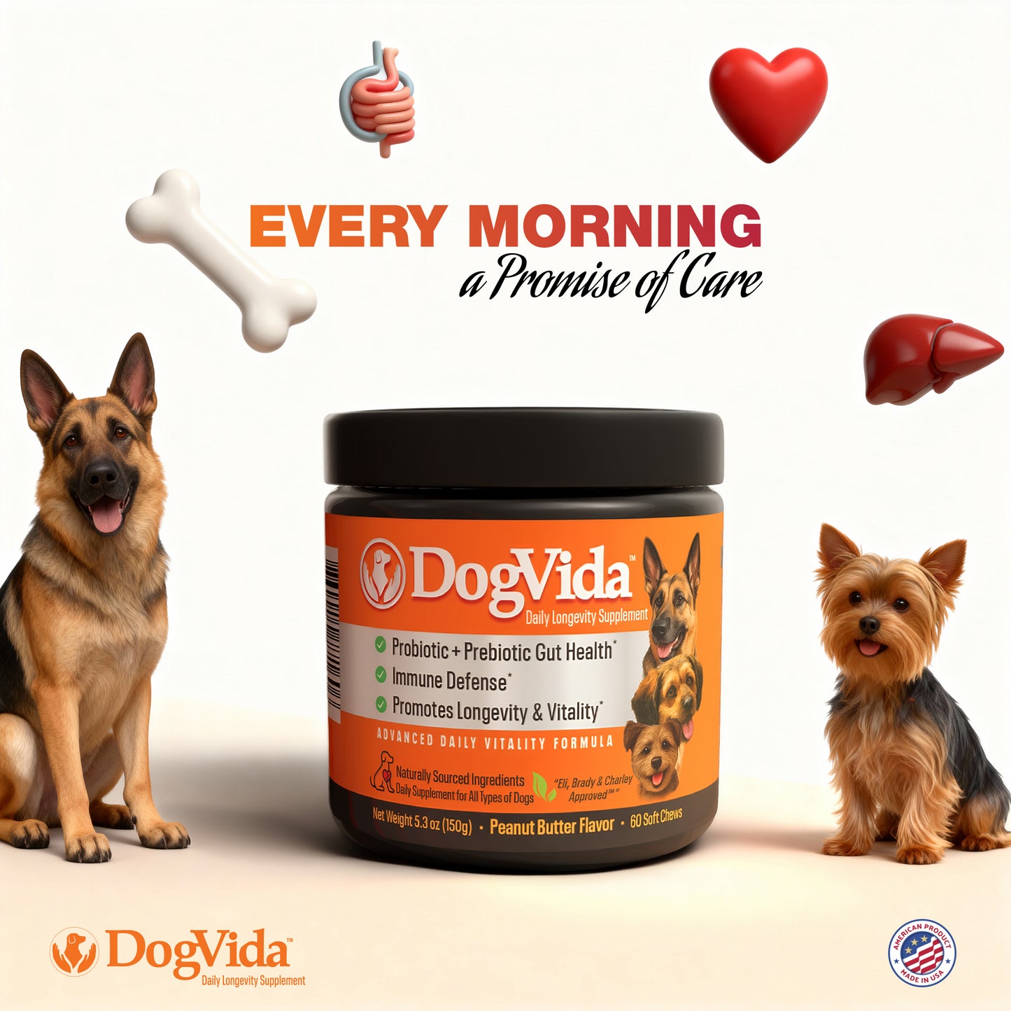 Dog Multivitamin Soft Chews for Longevity & Vitality